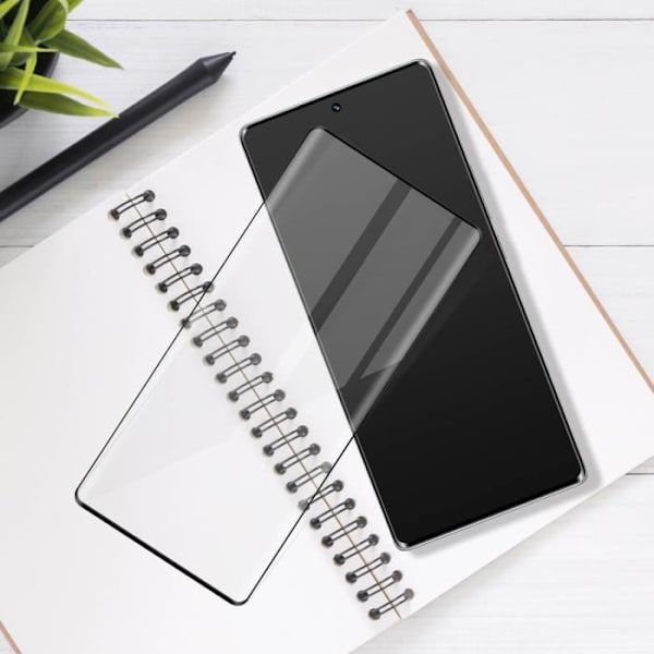 Hærdet glas - MYWAY - Honor 70 - 9H hårdhed - 3D buet kontur - Ultratynd sort Svart
