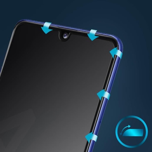 Kaareva karkaistu lasi näytönsuoja Samsung Galaxy A41 - AVIZAR - Musta - Läpinäkyvä - Ultraohut Svart