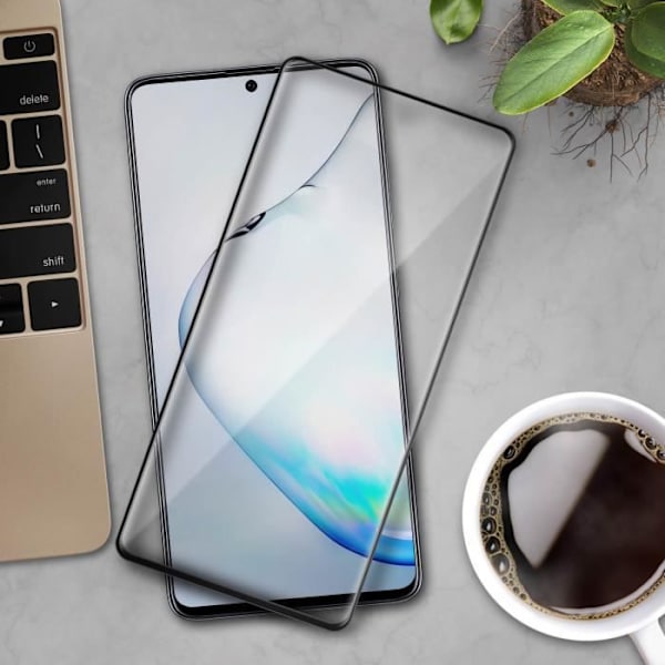 Skärmfilm - AVIZAR - Galaxy Note 10 Lite - Härdat glas 9H - Ultrafint - Rep resistant Svart