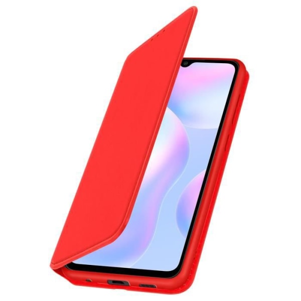 Xiaomi Redmi 9A Foliofodral Plånboksställ Funktion Röd Röd