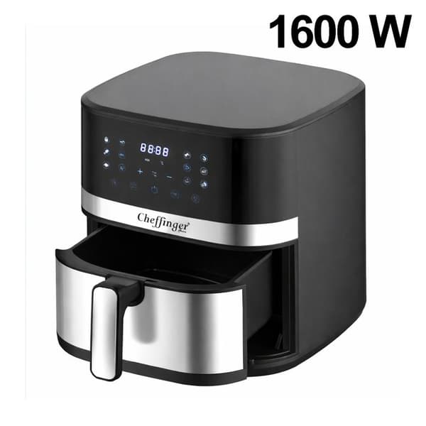 Luftfritös - CHEFFINGER - Cheffinger - 7 L - 1600 W - Touchscreen LED-display Svart