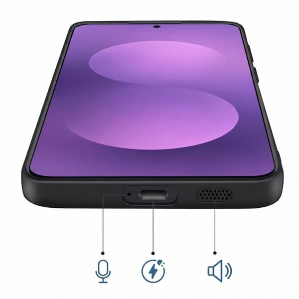 MagSafe-cover til Samsung Galaxy S26 FE, Soft Touch finish, stødabsorberende, sort Svart