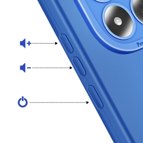 Silicone Cover til Redmi Note 15 Pro Plus med Forstærkning til Kamerablok Blå Blå