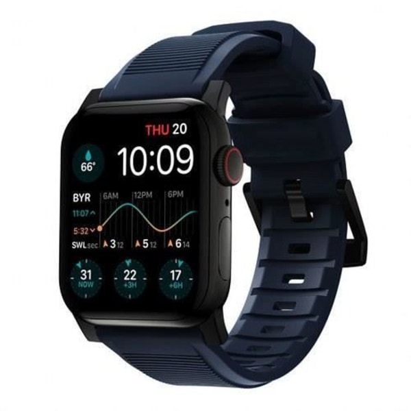 Armbånd til Apple Watch - NOMAD - Sort - Fluoroelastomer gummi - Slidstærk - Unisex Mörkblå