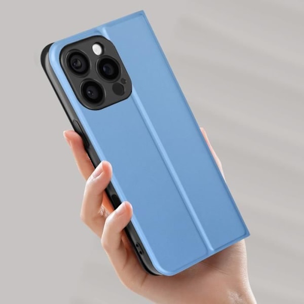 Cover til iPhone 16 Pro Soft touch kortholder Support Video Blue Blå