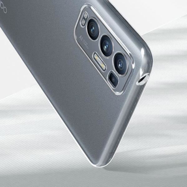 Oppo Find X3 Neo Soft Case ja 9H Tempered Glass Film - läpinäkyvä / musta musta