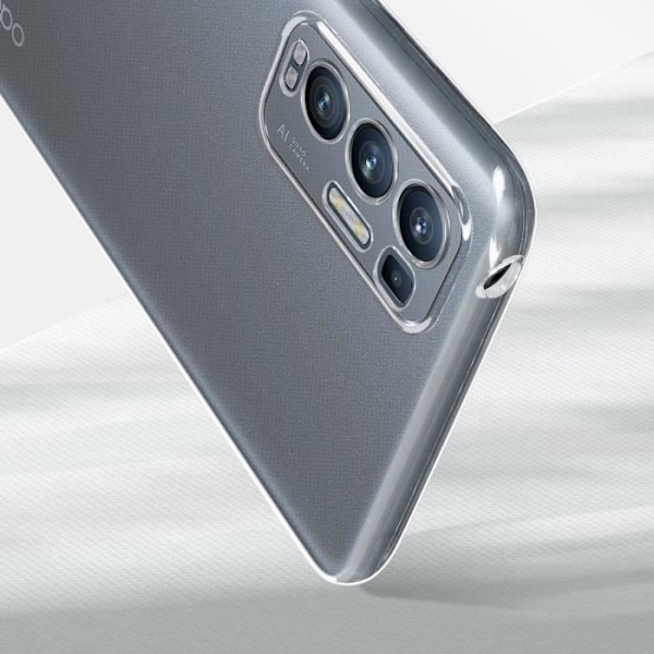 Oppo Find X3 Neo Soft Case og 9H hærdet glasfilm - gennemsigtig / sort Sort