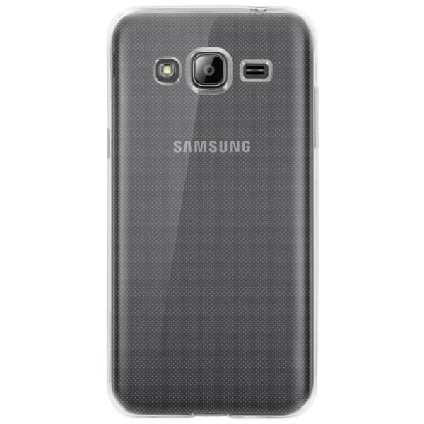 Coque og beskyttelsesfilm - Samsung - Galaxy J3 - Gennemsigtigt silikone - Hærdet glas - Stødresistent Transparent