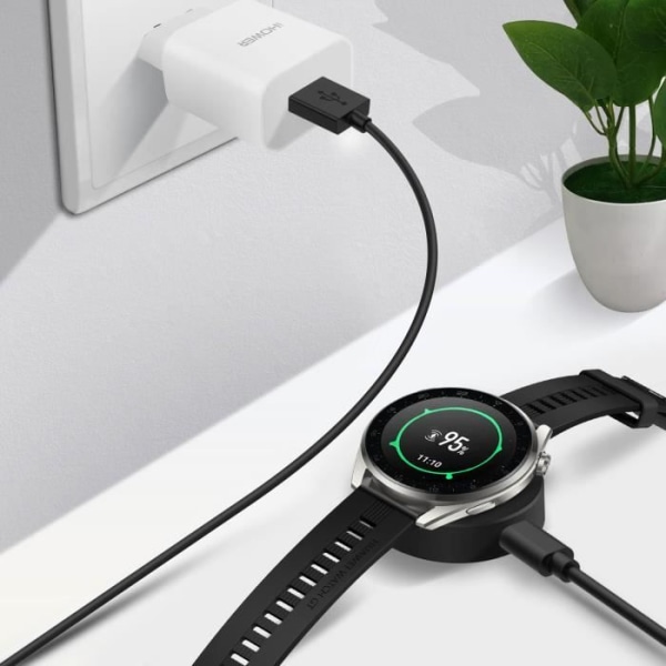 Trådlös laddare för Huawei Watch GT 3 Pro GT 2 Pro GT Runner GT 3 Svart