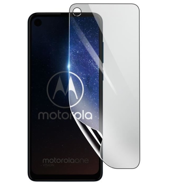 Näytönsuoja - 3MK - Motorola One Vision - Iskunkestävä Hydrogeeli - Läpinäkyvä - Naarmuuntumaton Transparent