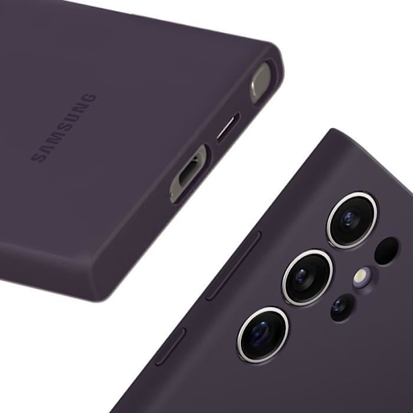 Coque för Samsung S24 Ultra Silikon Flexibel Soft Touch Original Samsung Mørk Lilla Lila