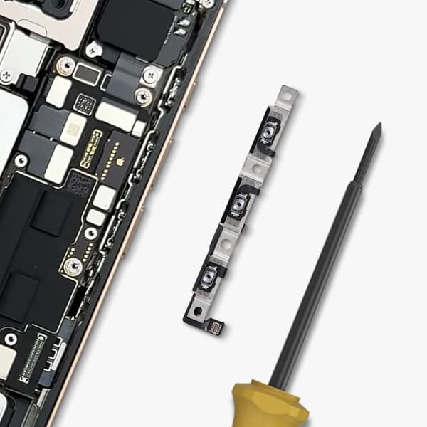 Volumenknap Flexkabel til iPhone 16 Pro Reparationsdel Kompatibel Sort Svart