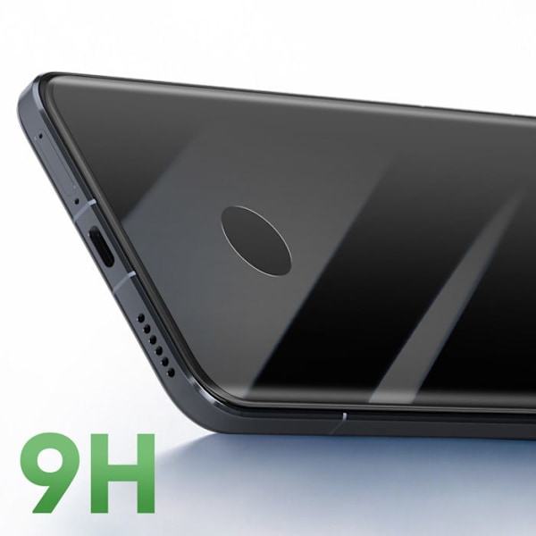 Ridseresistent hærdet glas til Honor Magic 7 Pro med buet kant i sort Svart