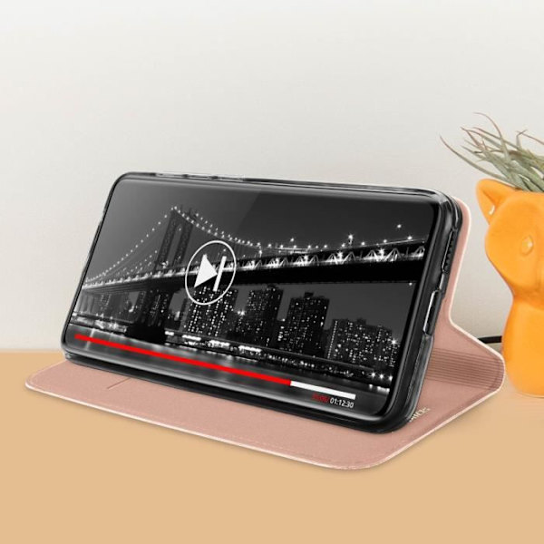 Housse - DUX DUCIS - Poco F2 Pro - Øko-læder - Video støtte - Kortholder - Rose Gold Rose guld