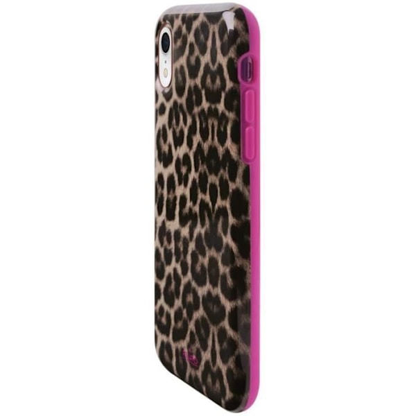 PURO Coque iPhone XR Leopard Rosa Glitrende - Stødabsorberende Etui Rose