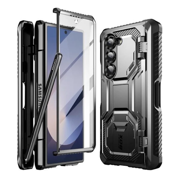 Carbon Case för Samsung Z Fold 6 Full Protection Stötsäker I-Blason Black Svart