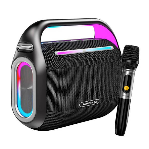Bluetooth-högtalare med Mikrofon Bärbar 120W Autonomi 15 Tim Swissten Svart Svart