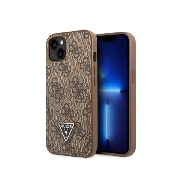 Kotelo Apple iPhone 14 PU 4G -korttikotelolle Guess Brown kastanj