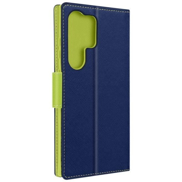 AVIZAR Cover til Samsung Galaxy S24 Ultra - Flip Wallet Video Support - Midnight Blue Blå