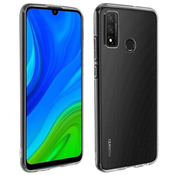 Huawei P smart 2020 cover blød silikone og 9H hærdet glasfilm gennemsigtig hvid