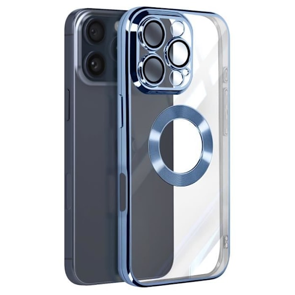 Glam Series Cover til iPhone 16 Pro Stødsikker Blå - AVIZAR - Halvstiv - Syntetisk - Blandet Blå