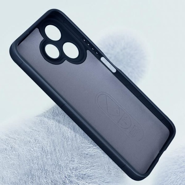 Xiaomi Redmi 13 Iskunkestävä Kuoret Silikoninen 3D Teksturoitu Tummansininen Blå