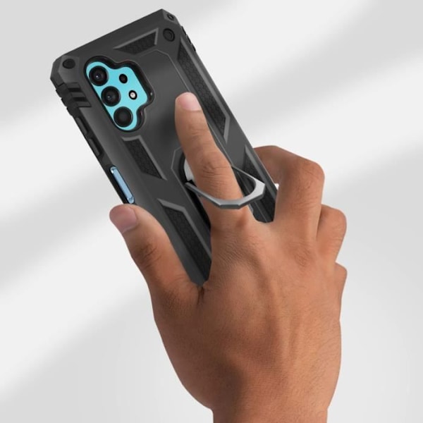 Coque - AVIZAR - Samsung Galaxy A32 5G - Antichock - Videostöd Ring - Svart svart