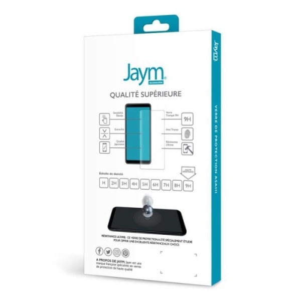 Härdat Glas - JAYM® - Samsung Galaxy A20E - 3D Skydd - 9H Motstånd - Fingeravtrycksskydd Svart
