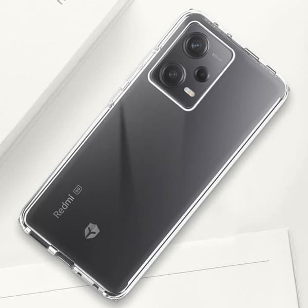 Kåpa - FORCE CASE - Xiaomi Redmi Note 12 Pro 5G - Stöttålig 2m - Transparent - Hård Vit