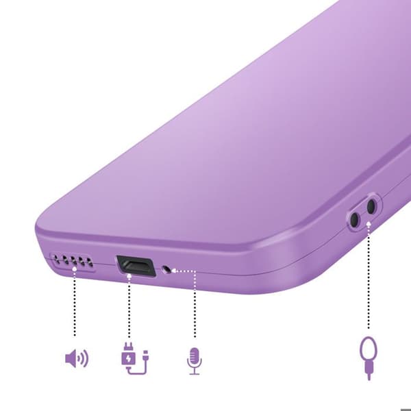 Silicone Cover til Redmi Note 15 Pro Plus med Forstærkning til Kamera Blok Lilla Violett