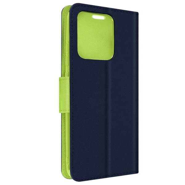 Xiaomi Redmi 10A Case Pung Kortholder Video Support blå og grøn
