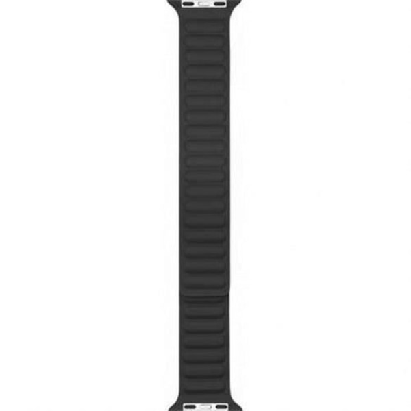 Armbånd i læder - BIGBEN CONNECTED - Apple Watch 38-40-41mm - Brun - Magnetlukning - Kernelæder Svart