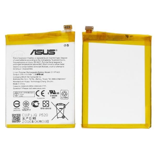Batteri - ASUS - Zenfone 2 ZE500CL - C11P1423 - 2500mAh - Li-ion