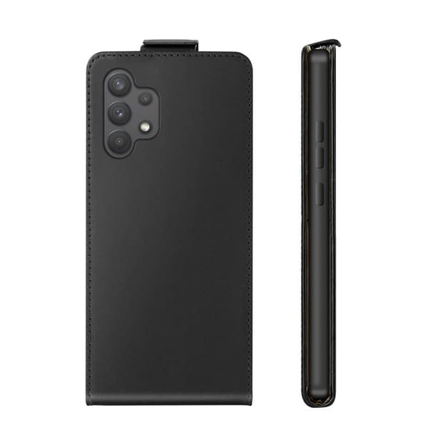 Vertikal Magnetisk Klapetui til Galaxy A32 4G med Kortlomme Sort