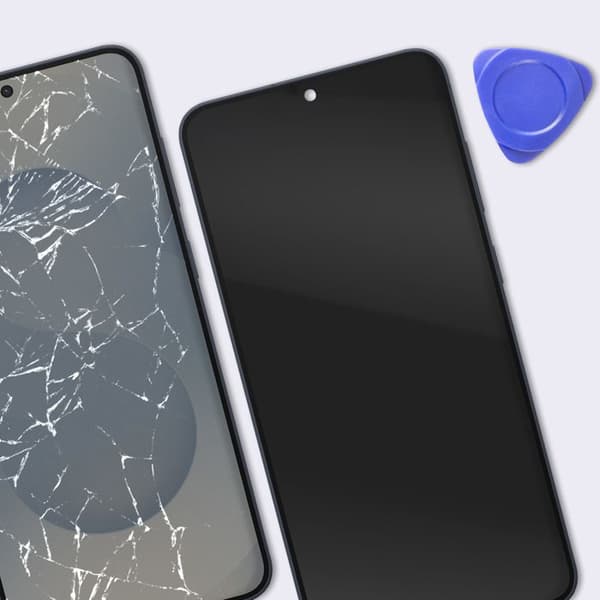 Musta Runko Soft OLED Vaihtonäyttö Galaxy S25 Plus:lle Svart