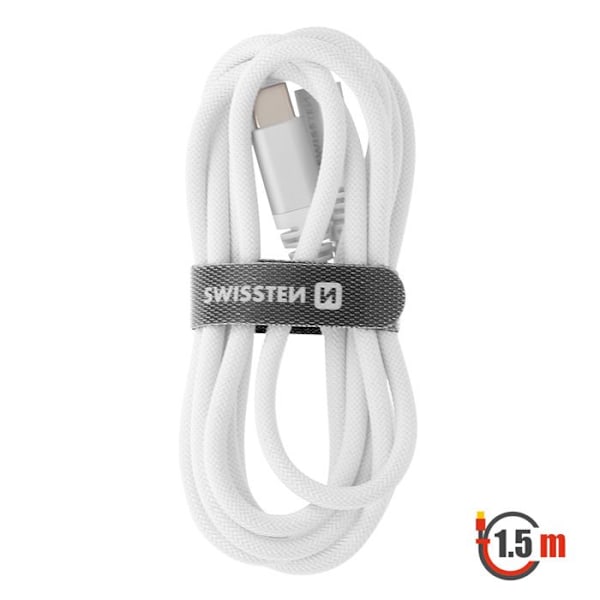 USB-C till Lightning Kevlar Snabbladdning Swissten Vit
