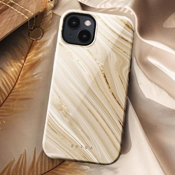 Coque til iPhone 15 Full Glam Antichoc Skræddersyet Burga Guld Gul