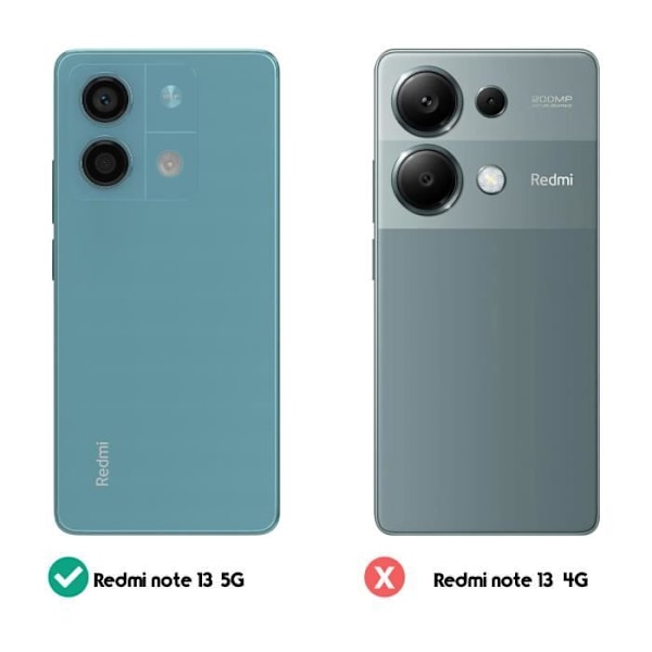 Etui til Xiaomi Redmi Note 13 5G - AVIZAR - Pung og videoholder - Grå Grå