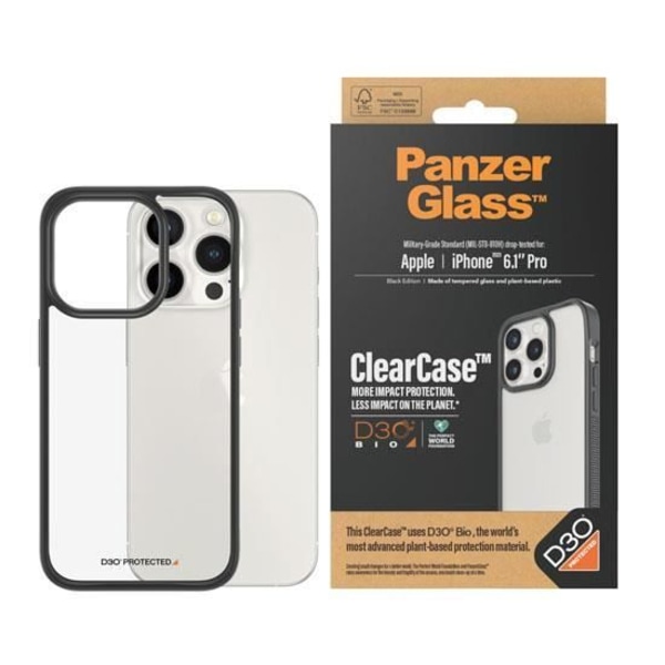 PanzerGlass ClearCase D3O Cover til iPhone 15 Pro