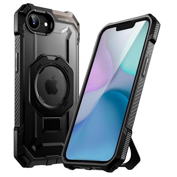 Coque til iPhone 16e Stødabsorberende Ring MagSafe Supcase Sort Svart