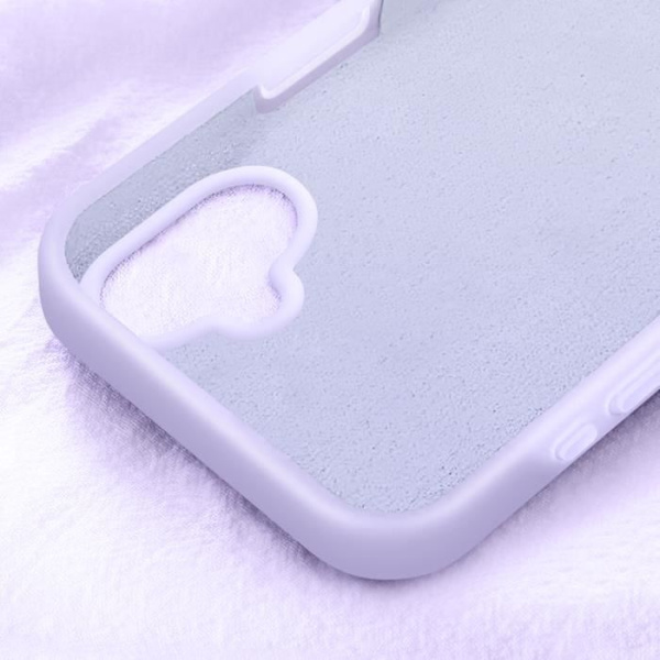 Skal till iPhone 16 Plus - AVIZAR - Mjuk silikon - Upphöjd kant - Lavendel Lila