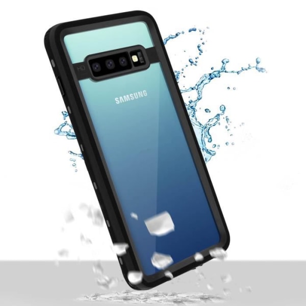 Coque - REDPEPPER - Samsung Galaxy S10 Plus - Vandtæt 2m - Bi-materiale - Slagfast Svart