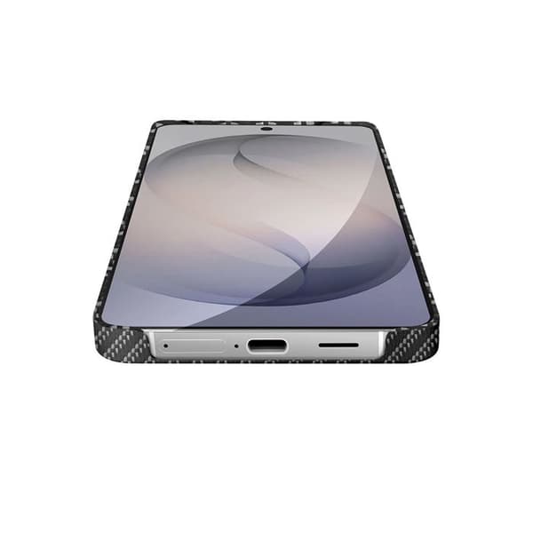 MagSafe-skal - SAMSUNG - Galaxy S26 - Kolfiber-effekt - Stötsäker - Magnetring Grå