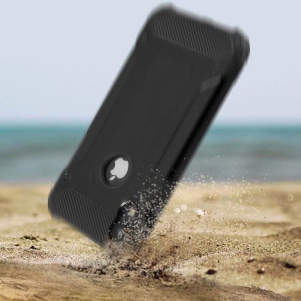 iPhone XR -kuori - Defender II - Iskunkestävä - Musta - Suojaus 1,80 m - Naarmuuntumaton ja pölynkestävä Svart