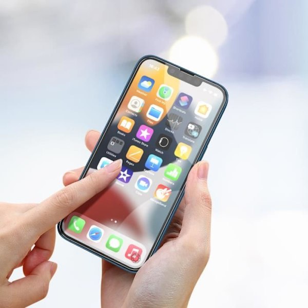 Suojakalvo - FORCE GLASS - iPhone 13 Mini - Joustava lasi - 9H+ Kovuus - Naarmuuntumaton ja iskunkestävä Vit
