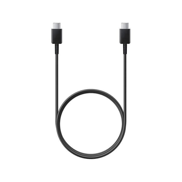 USB-C till USB-C Strömförsörjning 60W Supersnabbladdning 3A 1m Samsung Laddningskabel Svart Svart