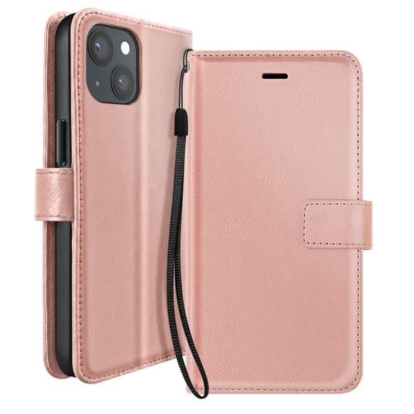 Pungetui til iPhone 13 med håndledsrem og videostøtte Mayaxess Rosaguld Roséguld