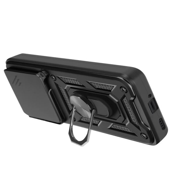 Coque för Xiaomi 14T Pro Ring Stöd Kameraskydd Glidande Mayaxess Svart Svart