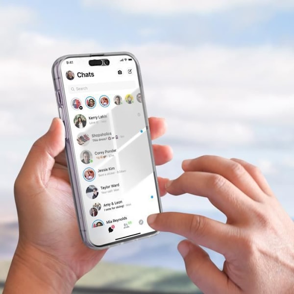 iPhone 14 Pro -kotelo - AVIZAR - Täysi kova takaosa ja pehmeä etuosa - Valkoinen - Läpinäkyvä - Pehmeä kotelo Transparent