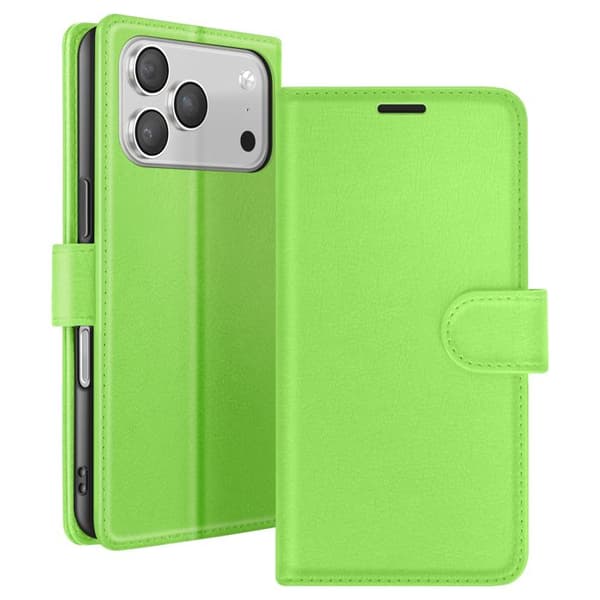 Pungetui - ZANAÉ - iPhone 17 Pro Max - Grøn - Videost støtte - Magnetisk flap Grön